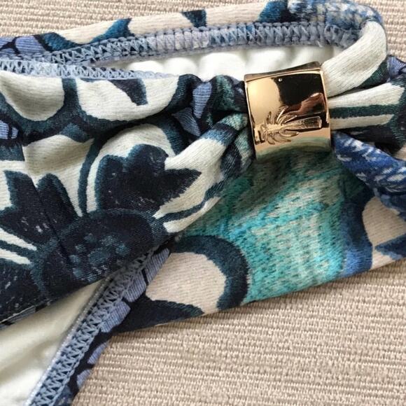 Agua De Coco NWT Bikini Swim Bottom Floral Tropical Embellished Print - Picture 5 of 8